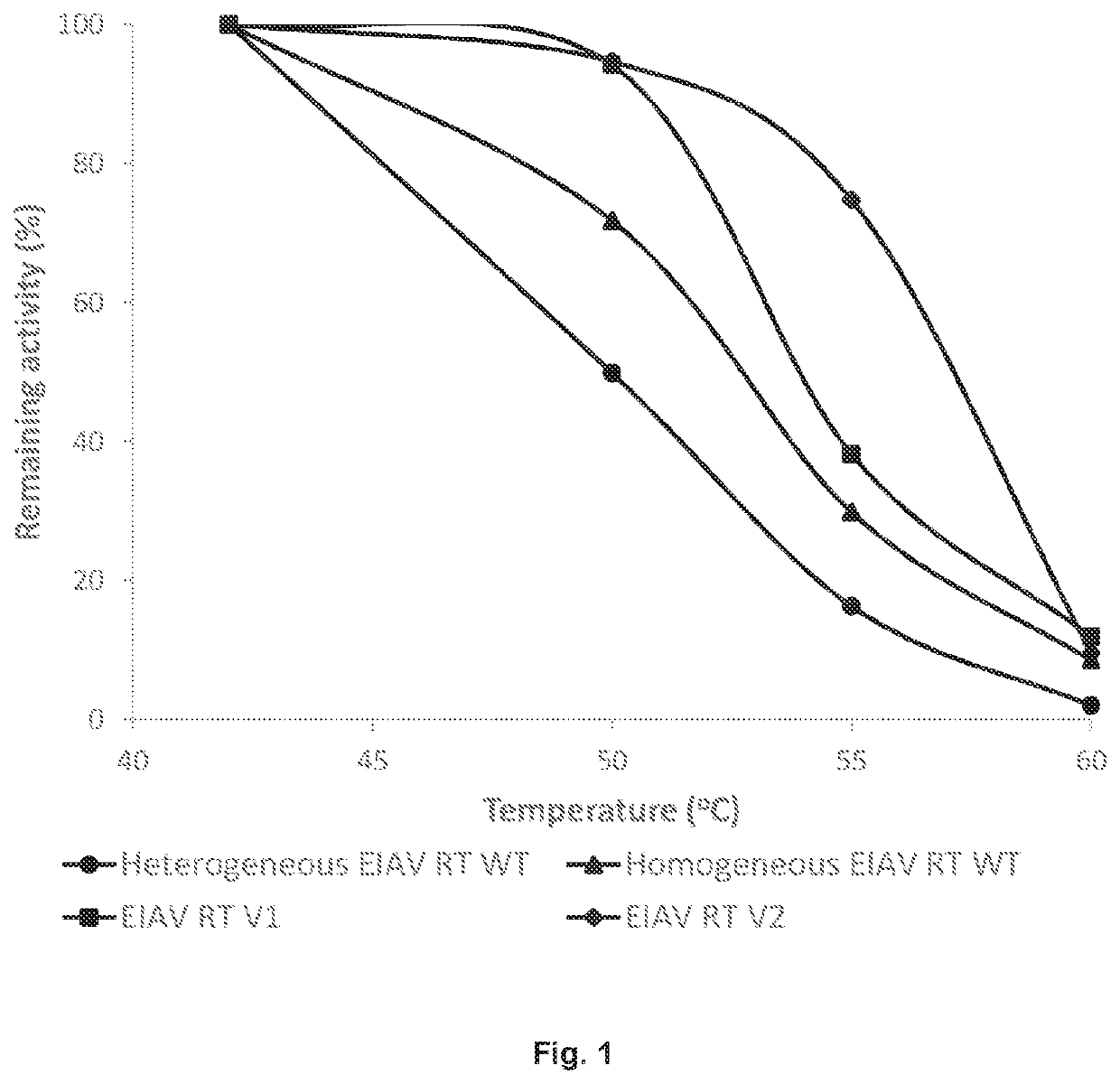 Improved thermostable viral reverse transcriptase