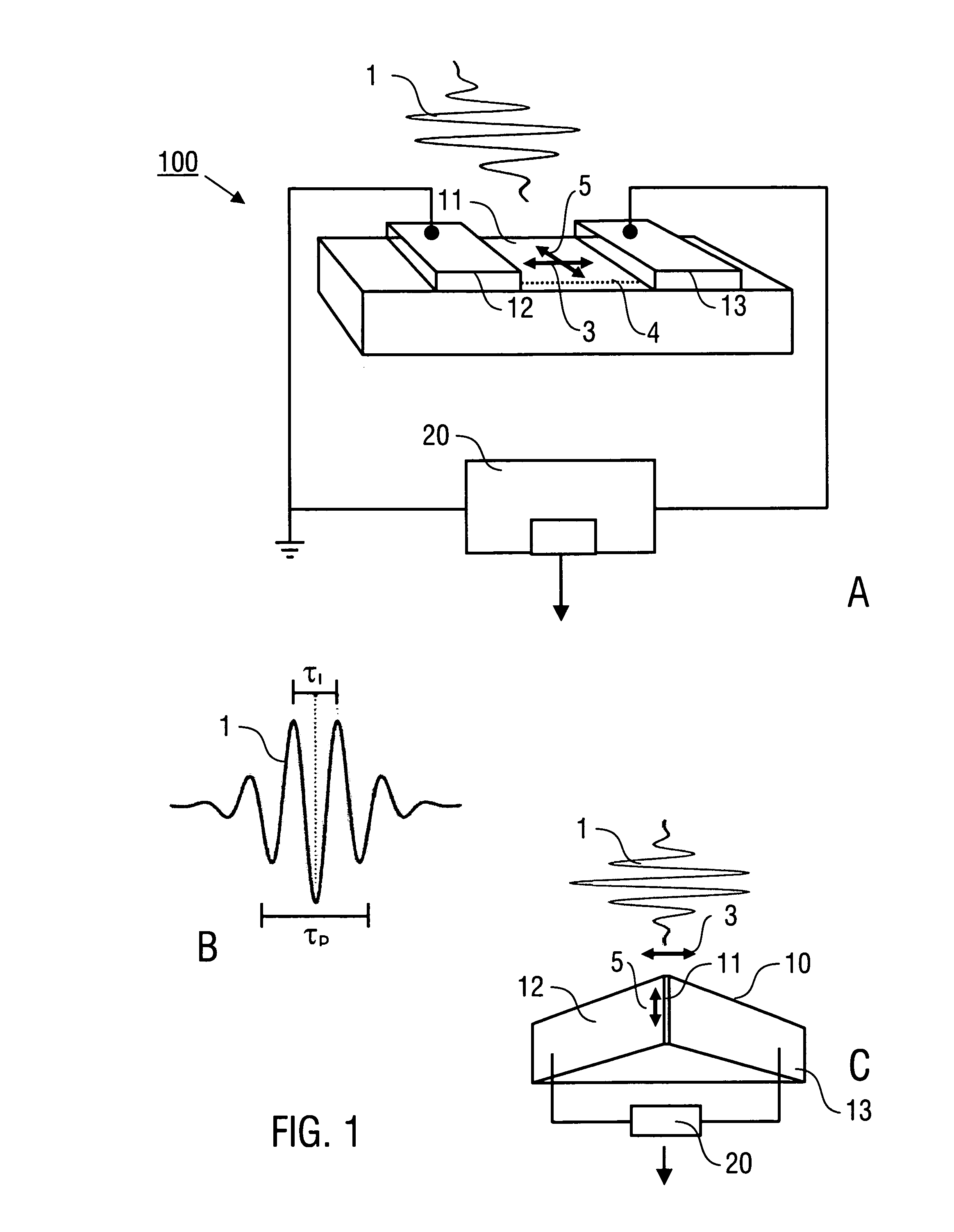 Opto-electronic device and pulse processing method