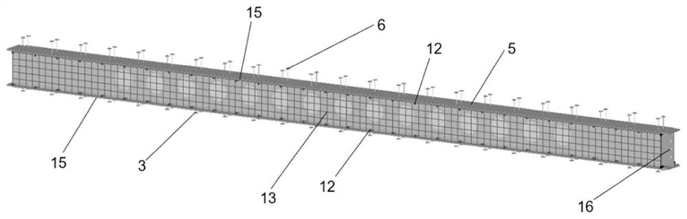 Bearing-fireproof integrated prefabricated prestressed steel-concrete combined secondary beam and manufacturing method thereof