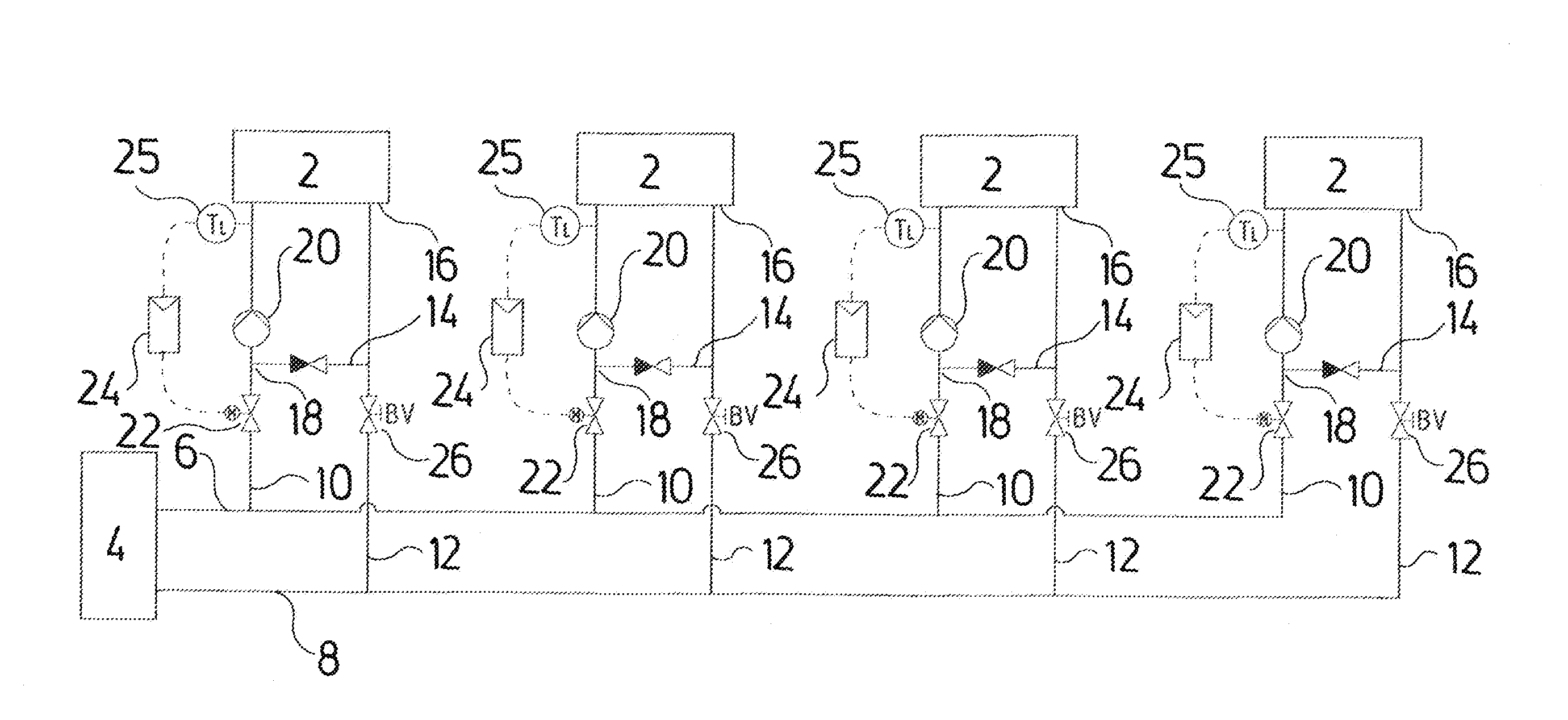 Method for limiting a supply flow in a heat transfer system