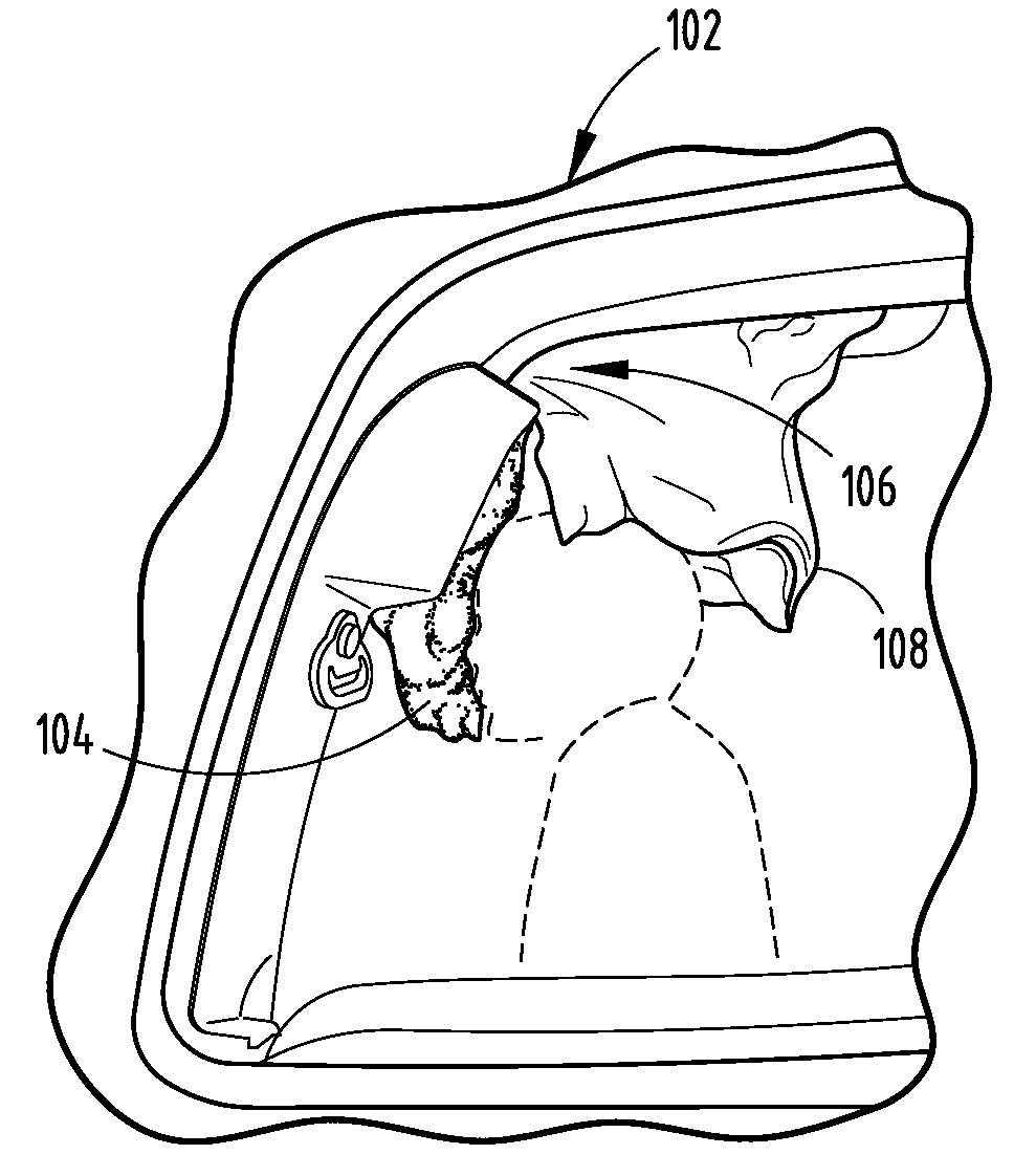 Headliner Mounted Tunable Directional Guide for Curtain Airbag Deployment