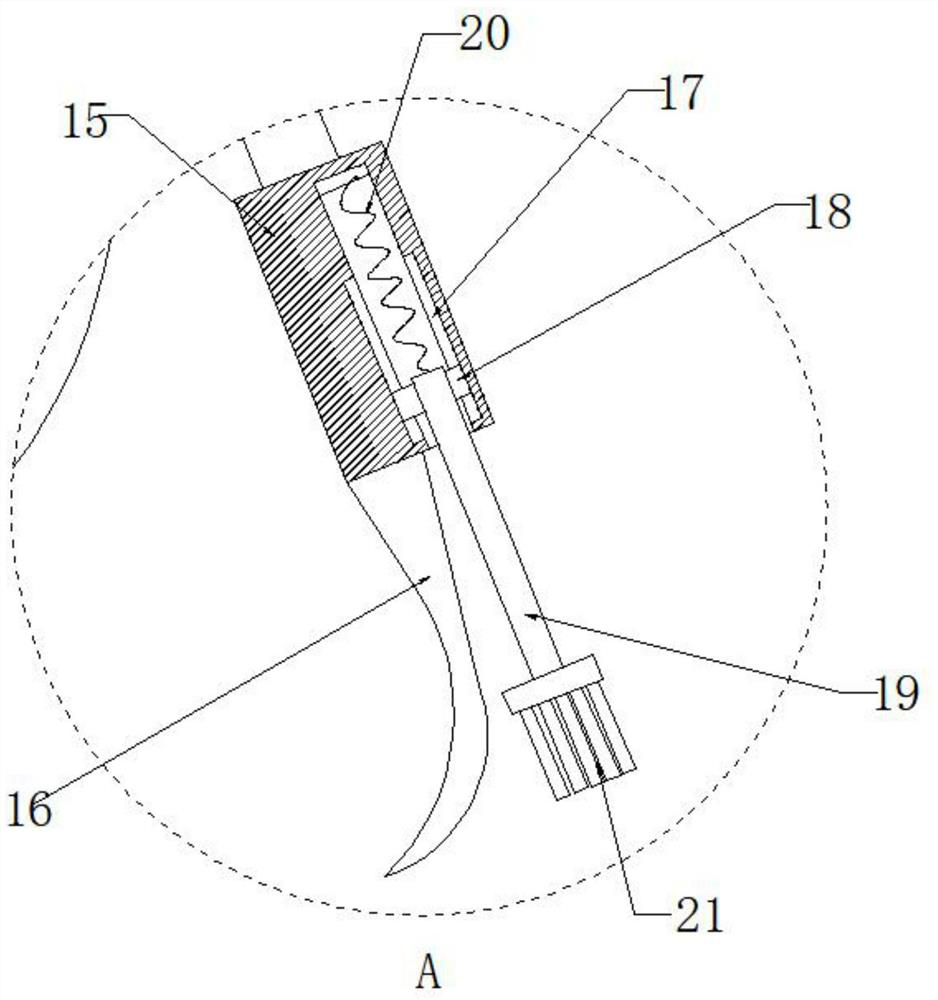 Ceramic tile gap cleaning device for ceramic tile gap beautifying by simulating pendulum clock swinging