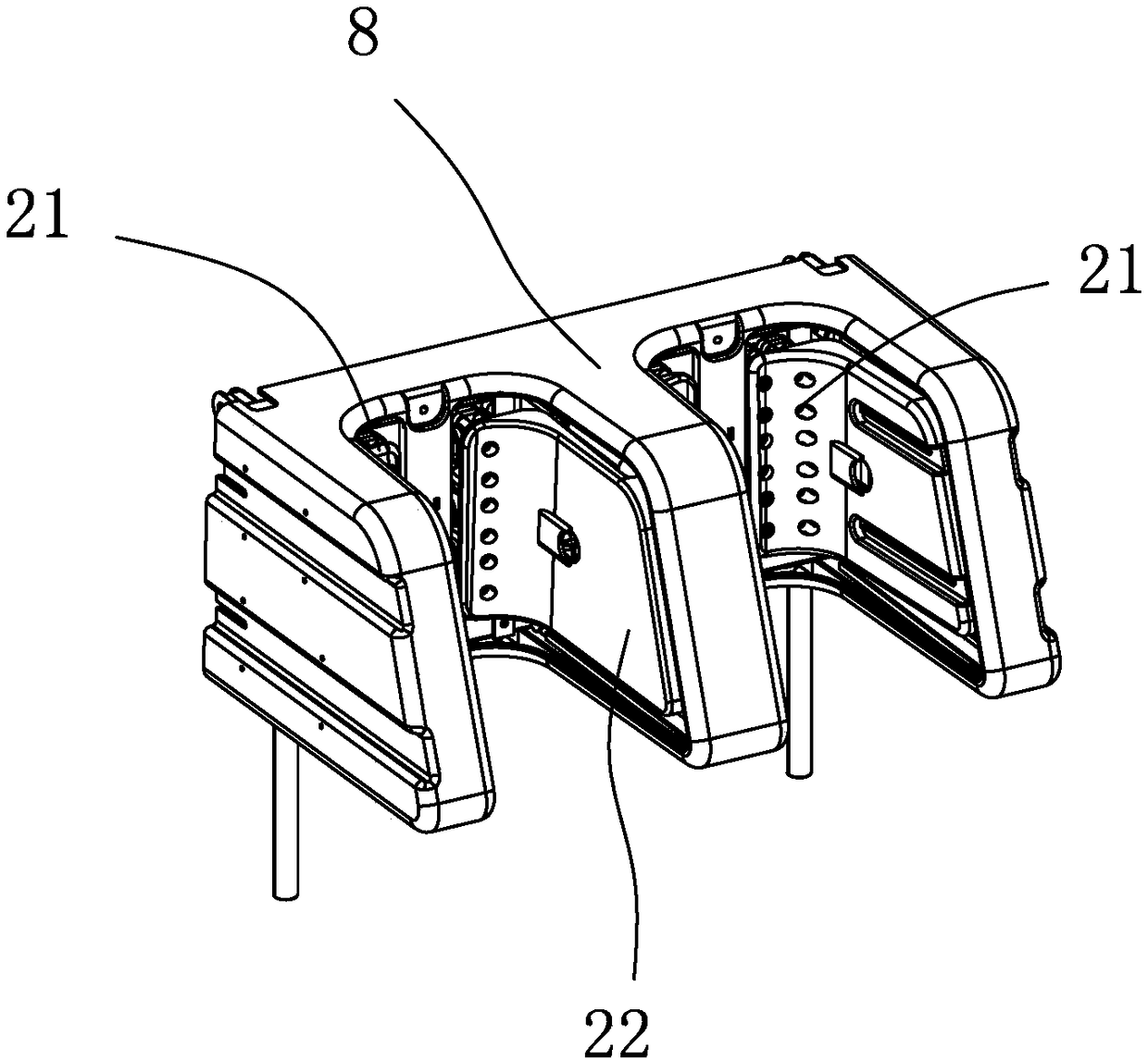 Leg rubbing and massaging device