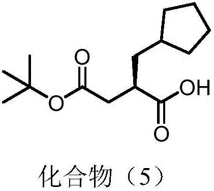 Synthesis method of (R) 4 (tert-butoxy) 2 (cyclopentyl methyl) 4 oxobutyric acid