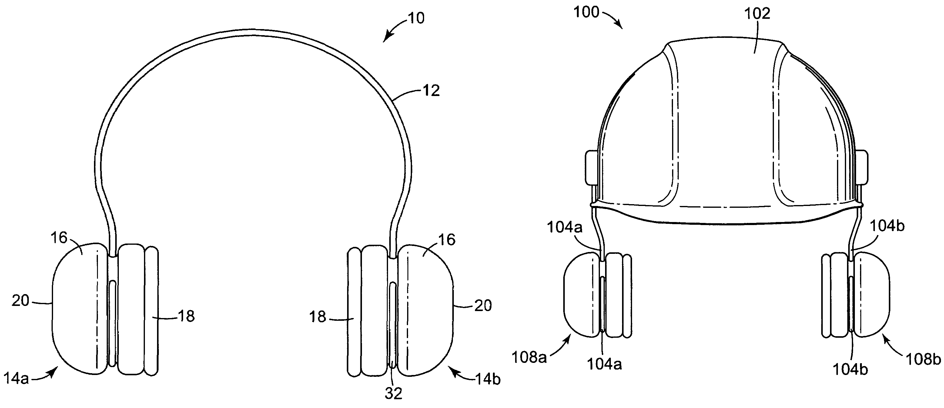 Hearing protective device that includes cellular earmuffs