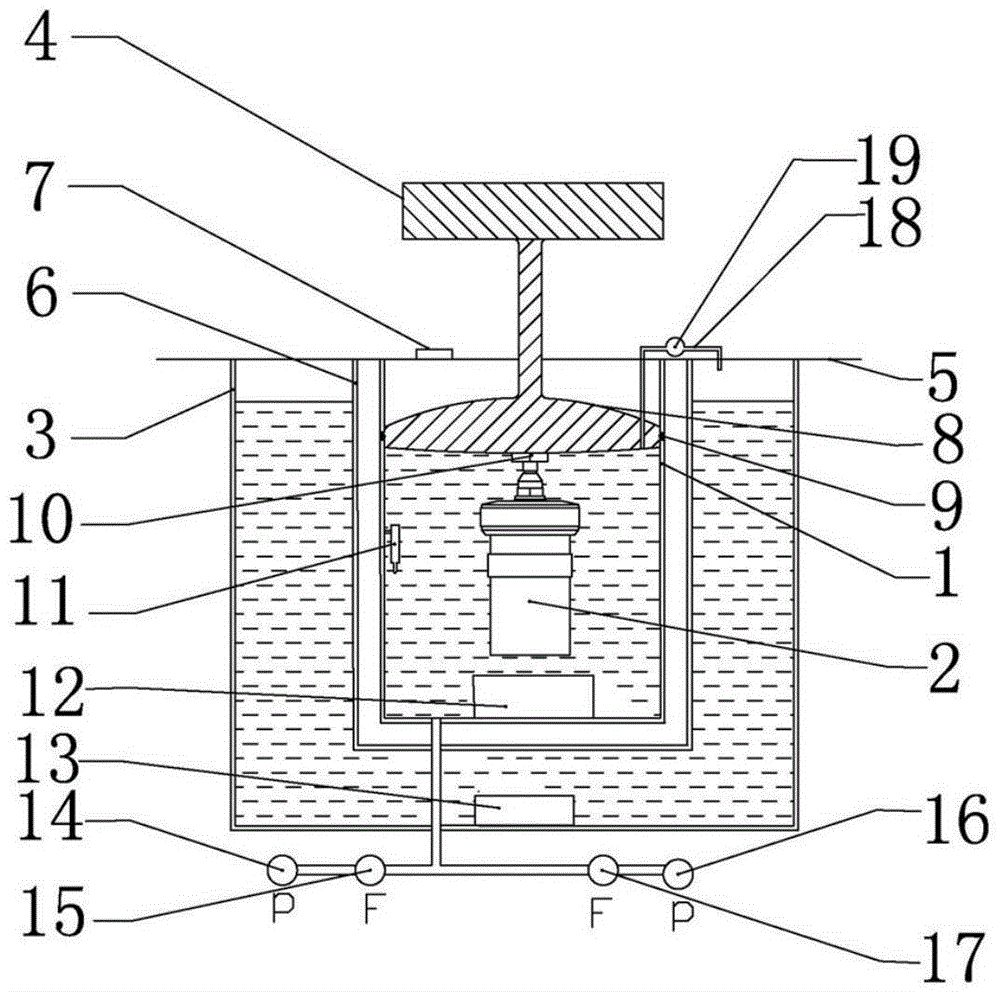 Piston type temperature-constant calorimeter