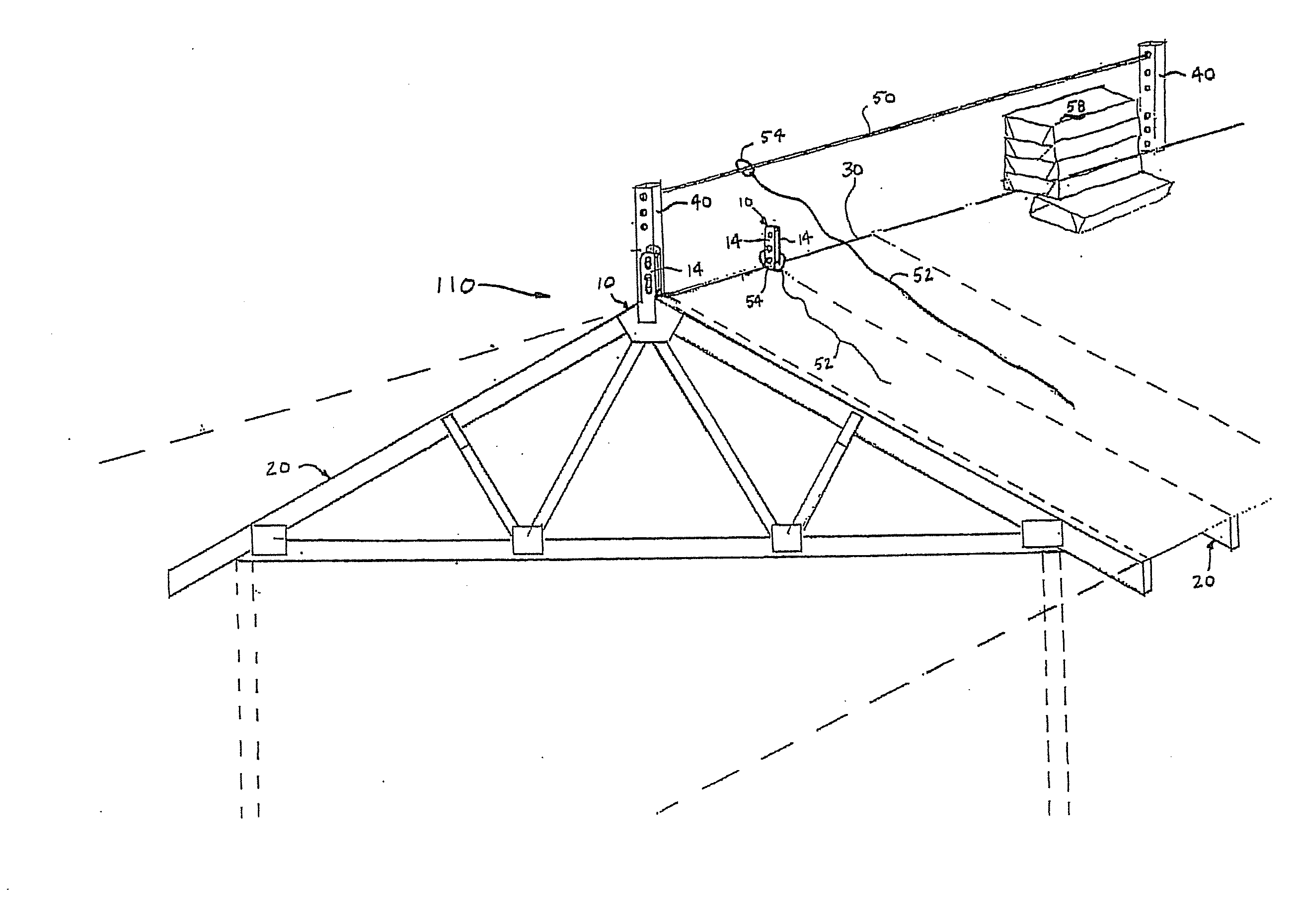 Truss gusset plate and anchor safety system