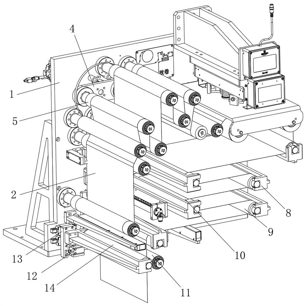 Battery cell diaphragm drawstring buffering device and technology thereof