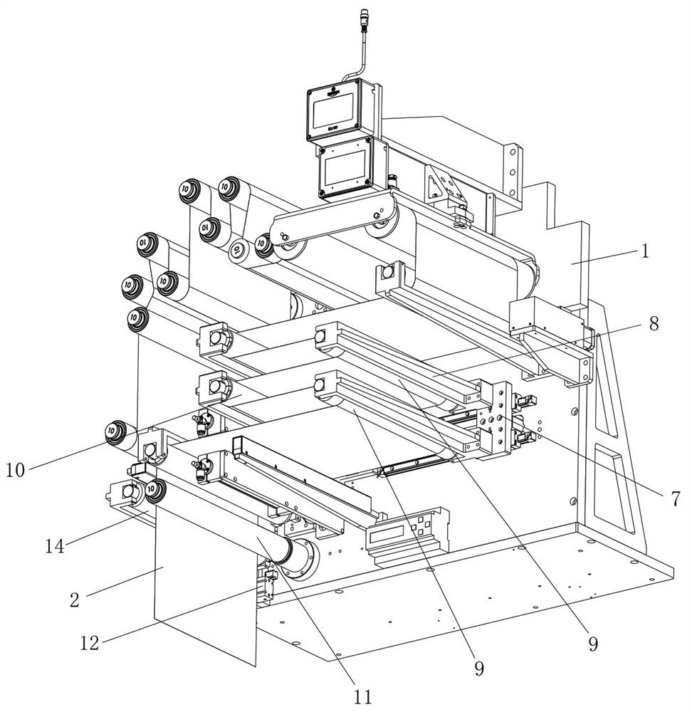 Battery cell diaphragm drawstring buffering device and technology thereof