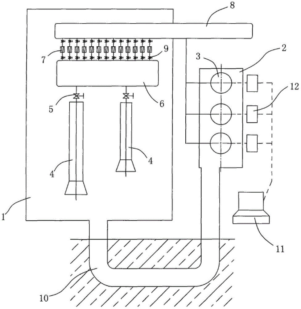Detecting system for gas instrument