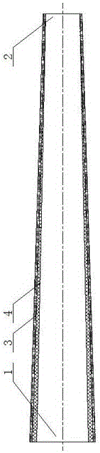 Preparation method of glass fiber winding reinforced polyurethane resin tapered electric pole