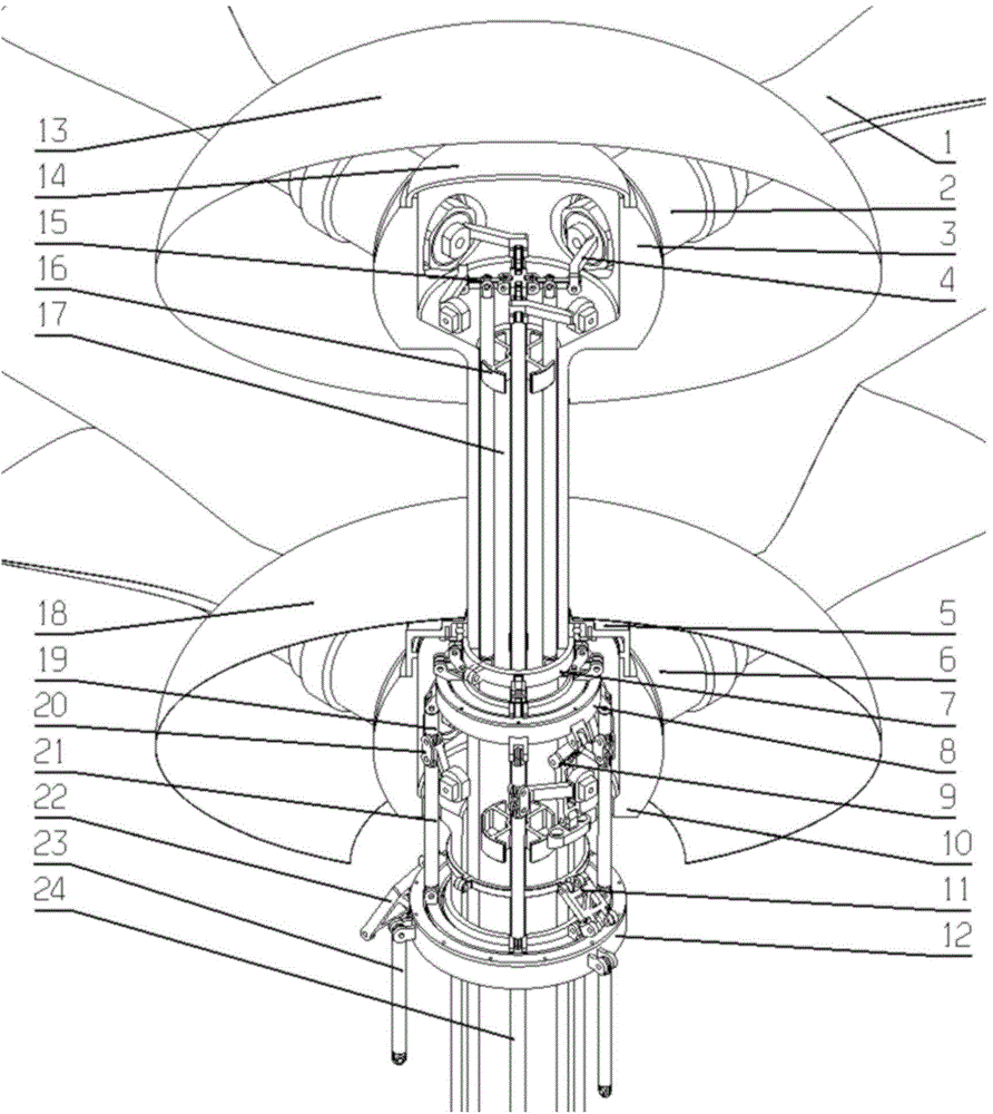 Rotor wing control mechanism for coaxial helicopter