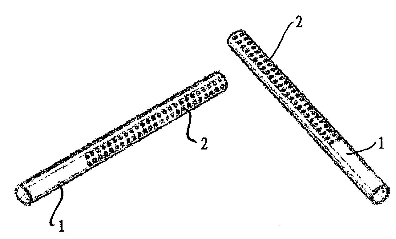 Method for producing raised structures on surface of pencil