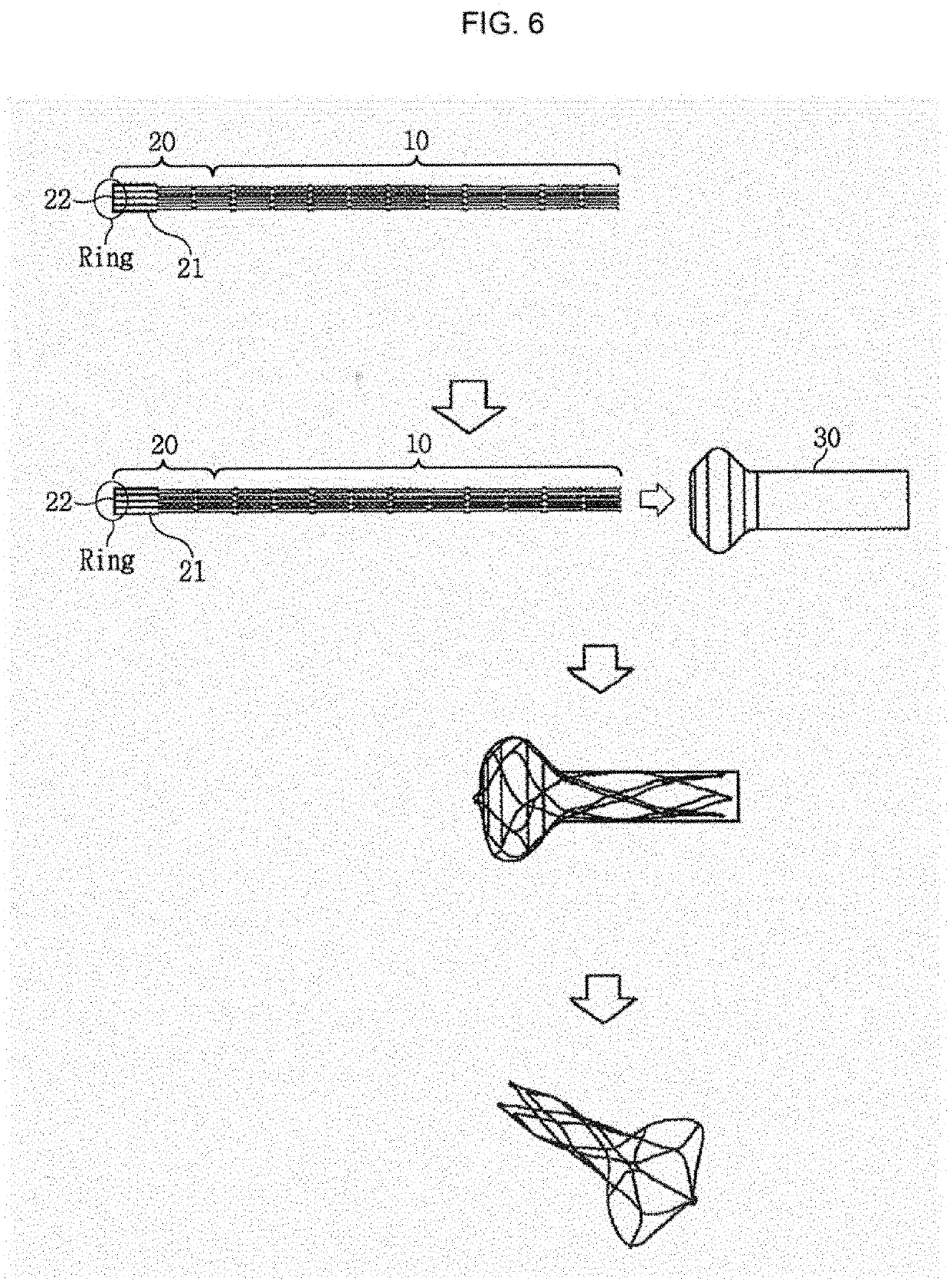 Cerebral aneurysm stent and manufacturing method therefor