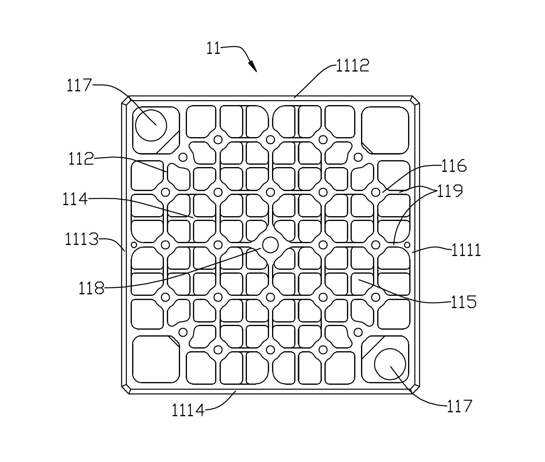 Anti-foreign matter plate of light water reactor nuclear fuel component and bottom device