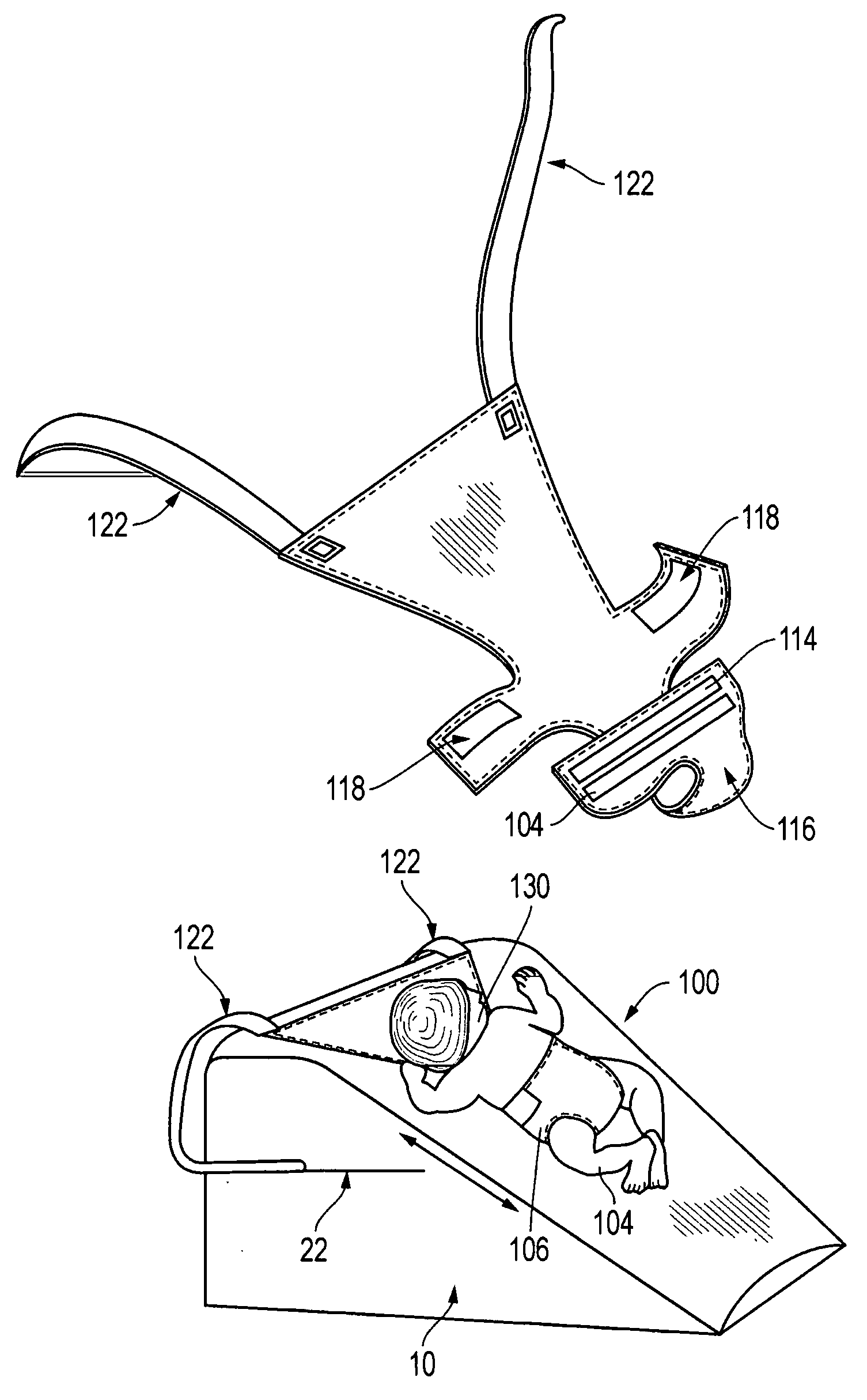 Harness for securing an infant to reflux wedge