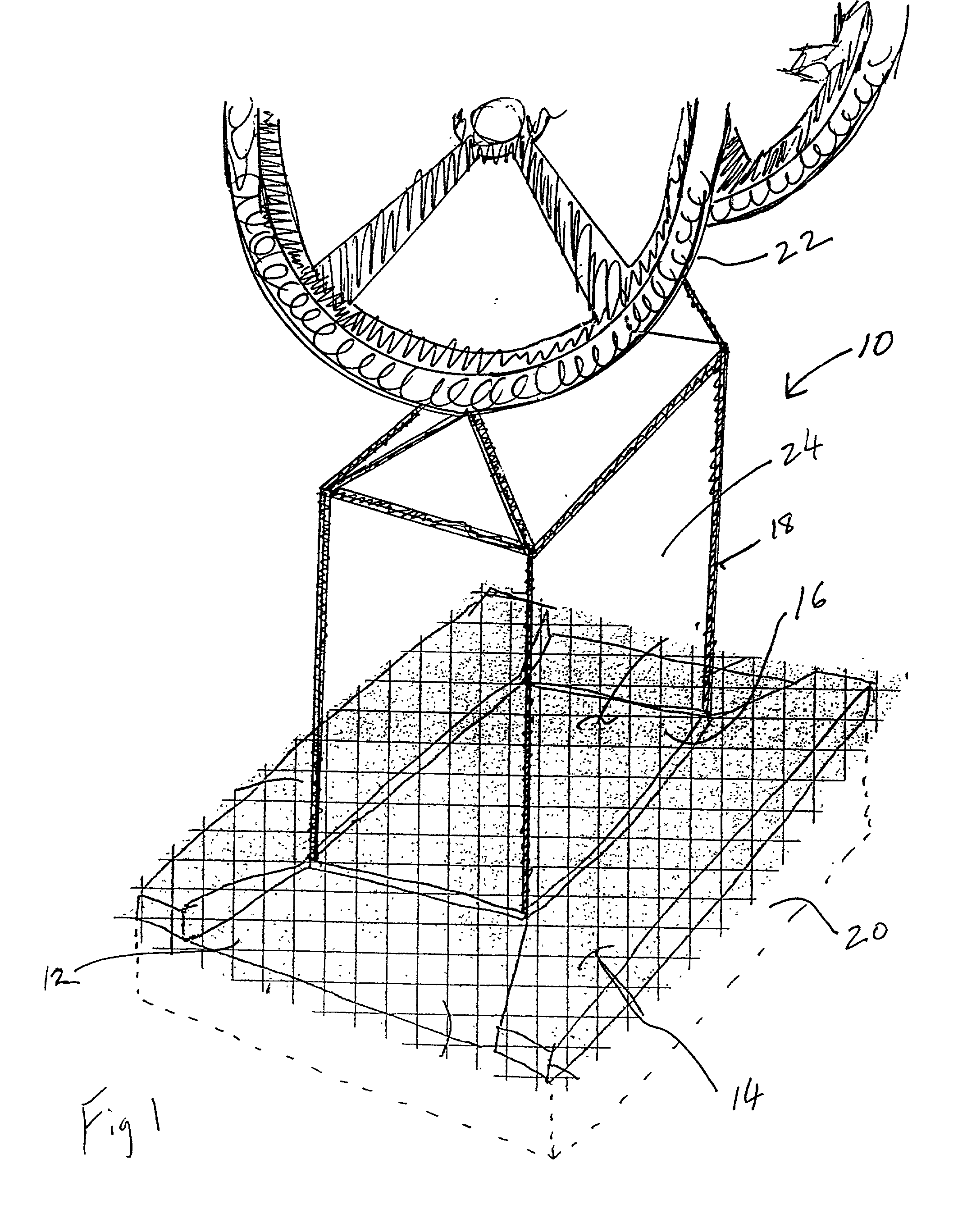 Vertical conveyor device for various sized payloads