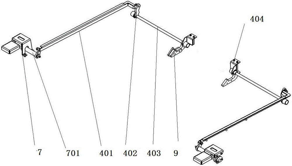 Mechanical tracking turnover car