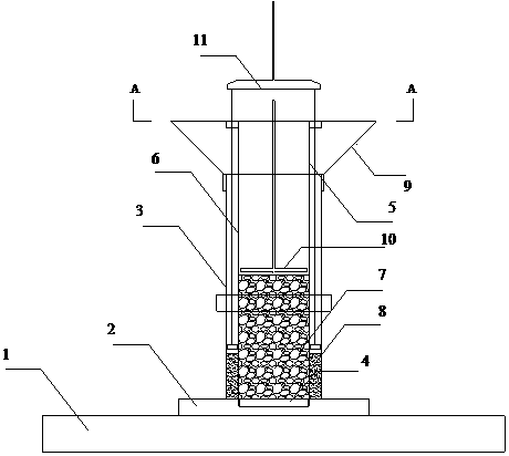 Sample preparation device for coarse-grained soil triaxial test and application method thereof