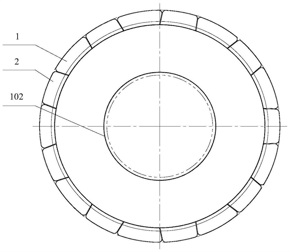 Fan-shaped cylinder assembly of reforming reactor