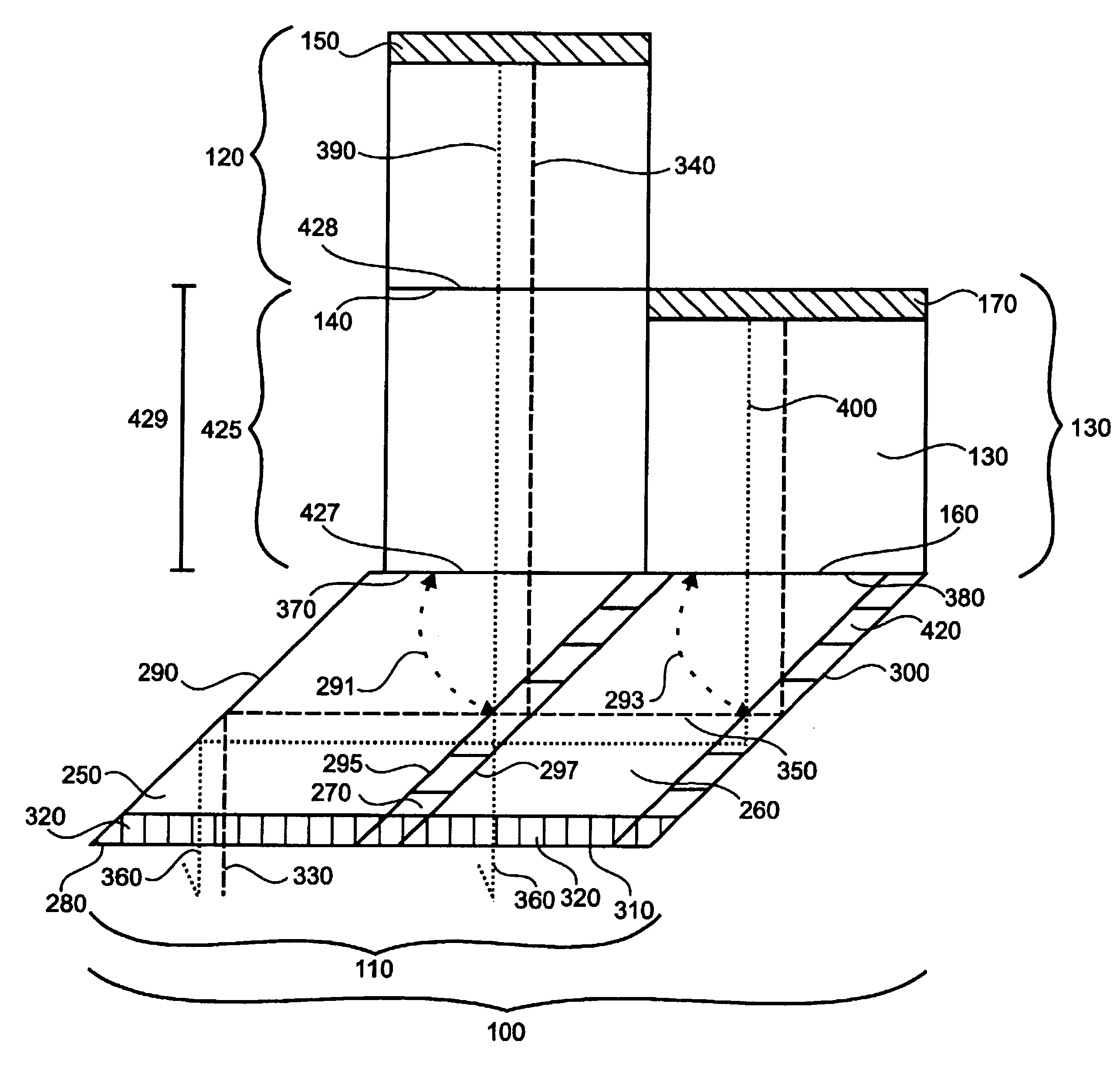 Optical interference filter having parallel phase control elements