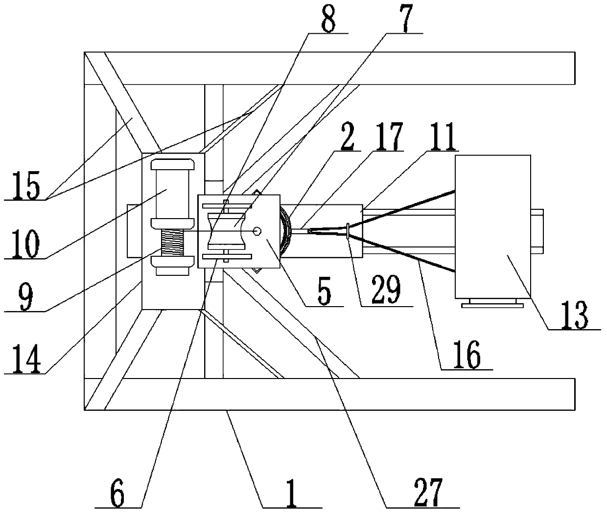 Bridge simply supported-continuous hogging moment tensioning trolley