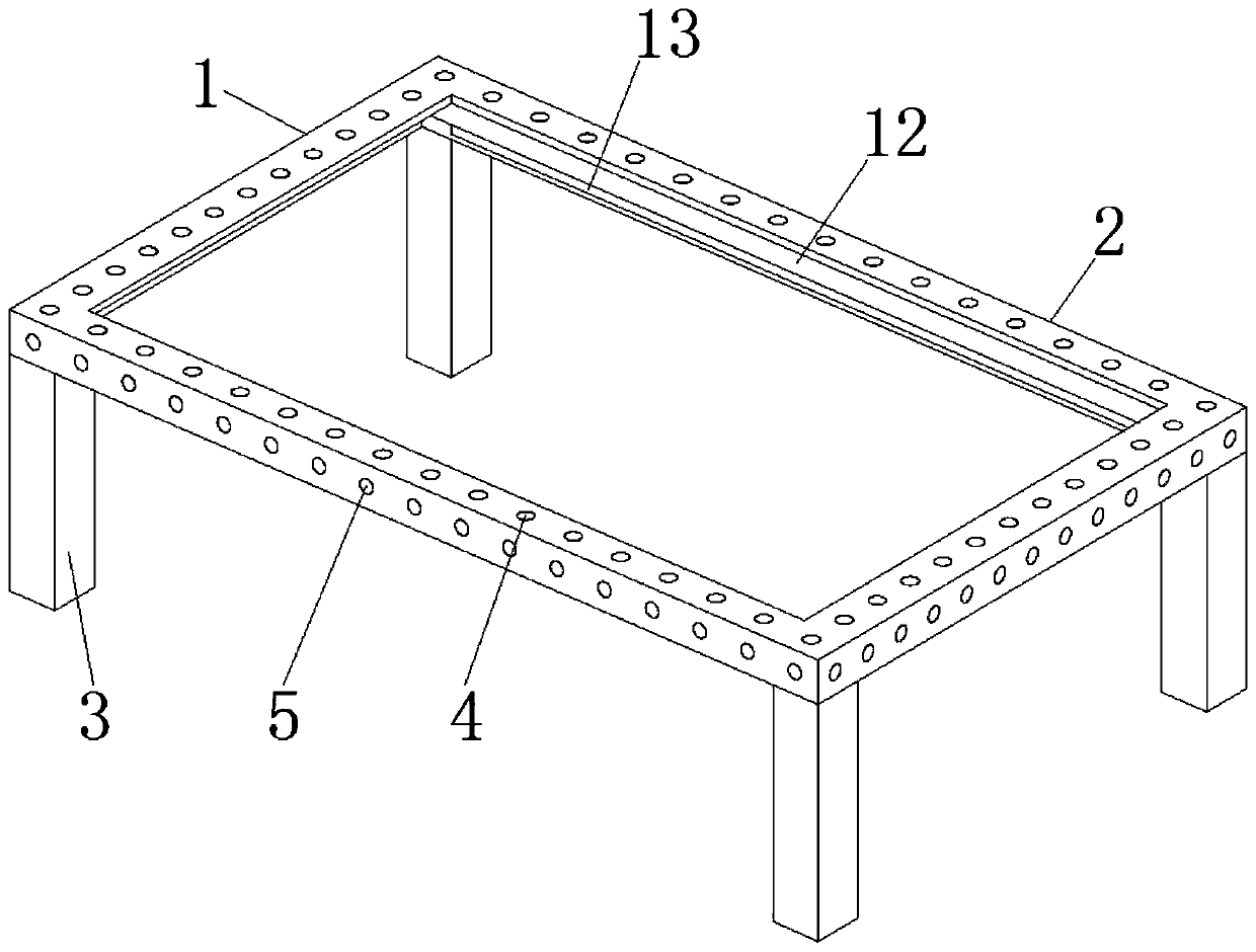 Prefabricated steel frame structure machining platform assisting in workpiece welding