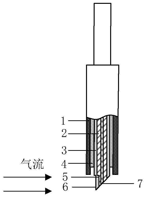 Optical fiber Fabry-Perot total temperature probe for dynamic total temperature measurement and manufacturing method thereof