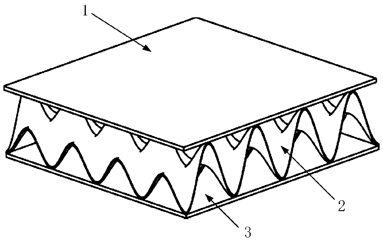 A hyperbolic corrugated sandwich protective structure applied to aircraft pavement arrest
