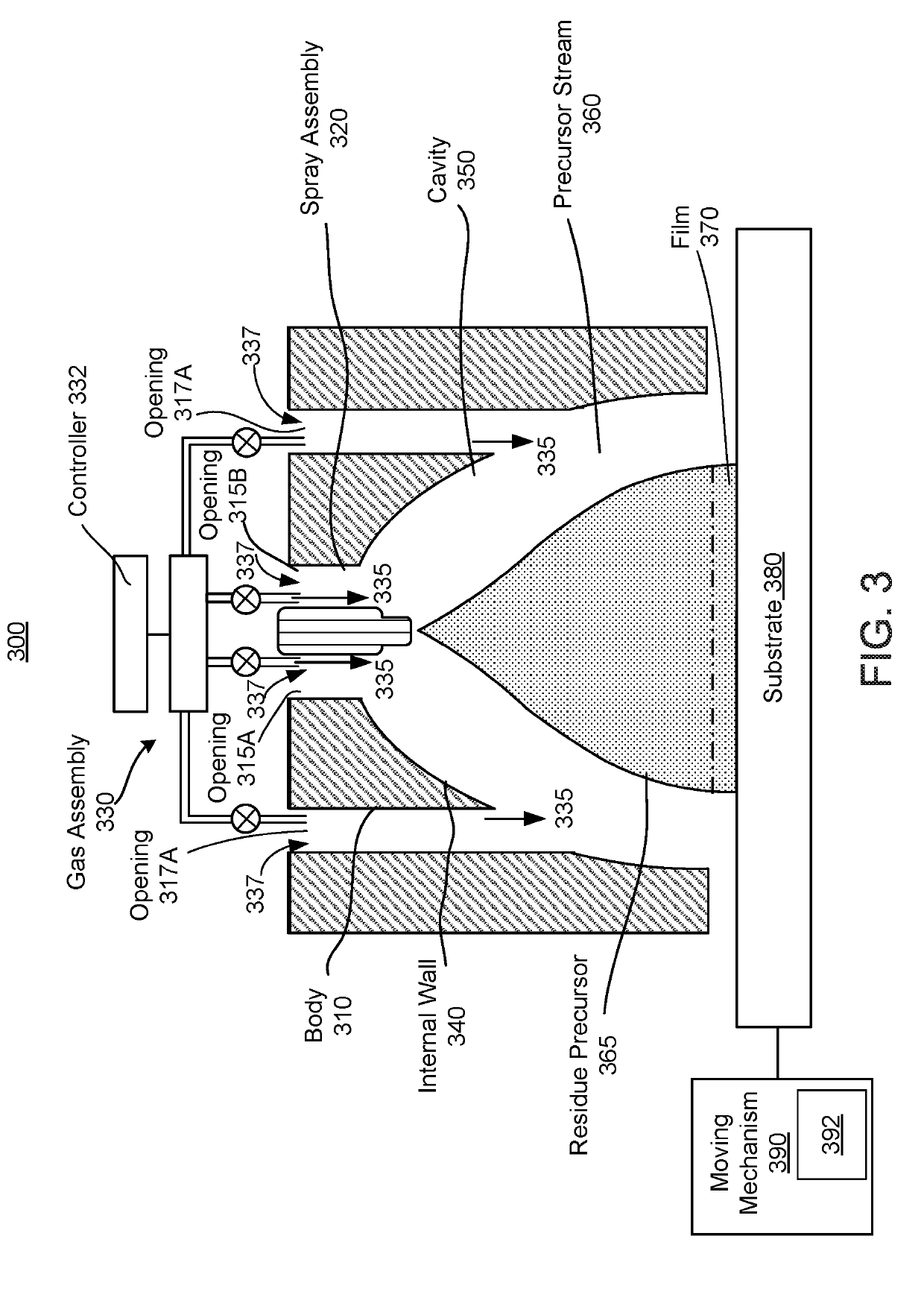 Film Deposition Apparatus With Gas Entraining Openings