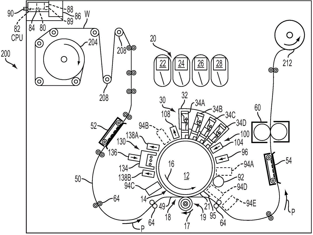 System and method for image receiving surface treatment in an indirect inkjet printer