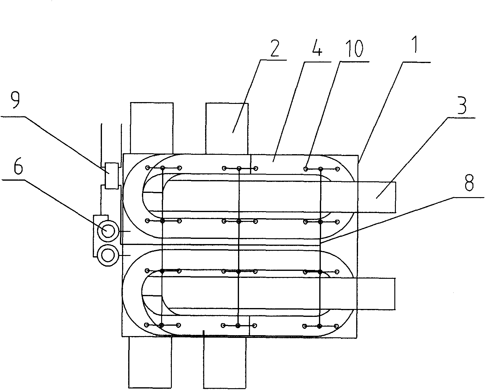 Wind power generation steel ball thermal treatment and quenching combined device