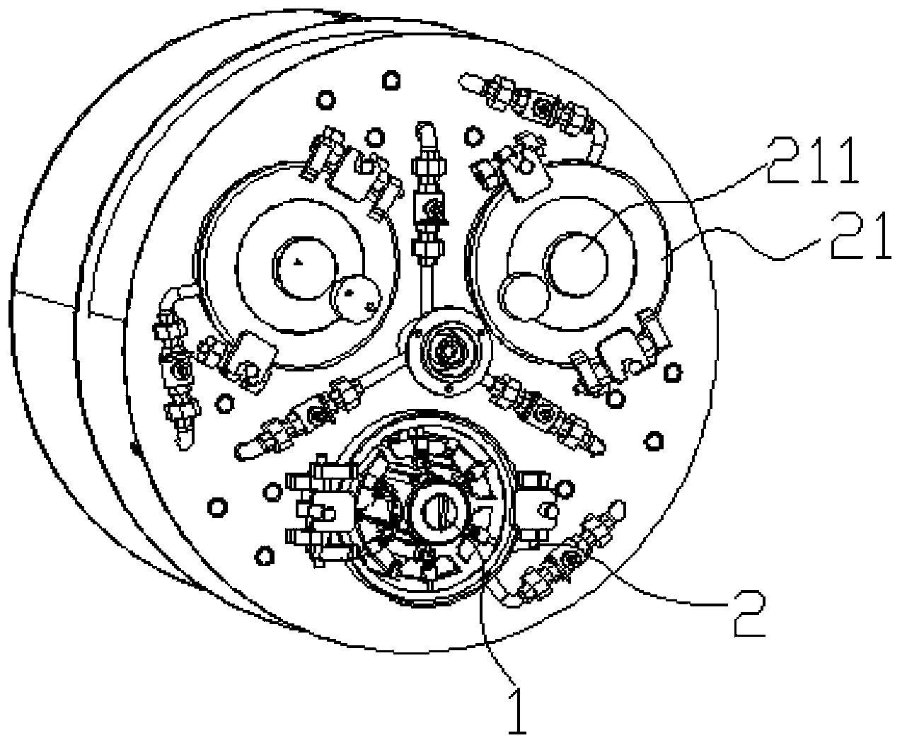 Feeding device of color testing machine