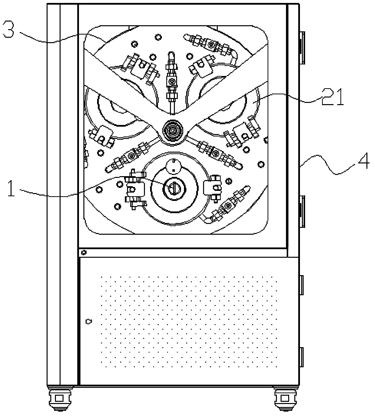 Feeding device of color testing machine