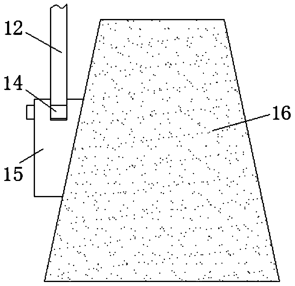 Concrete slump detection device by means of substance density difference