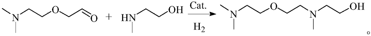 Preparation method of N,N,N'-trimethyl-N'-hydroxyethyl diaminoethyl ether
