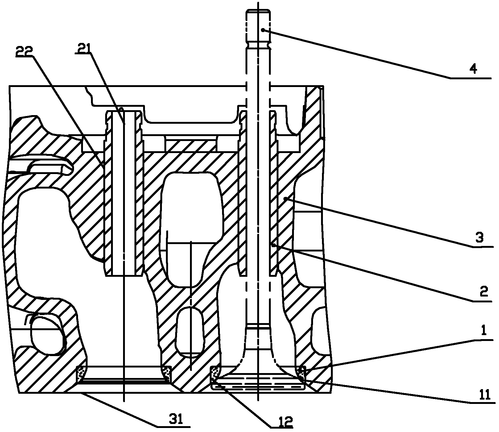 Machining method for sealing tape of valve seat ring of cylinder cover