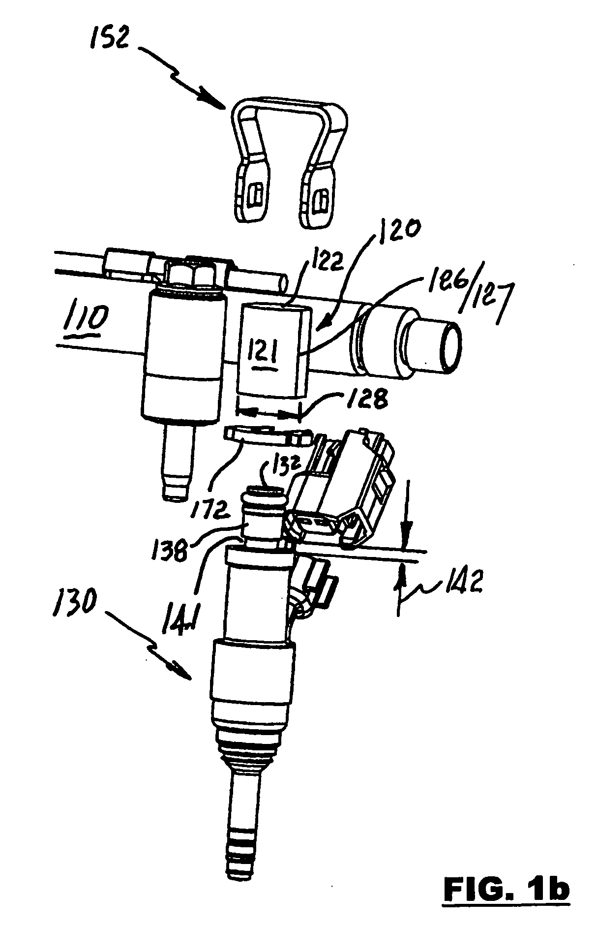 Top mounting fuel injector clip