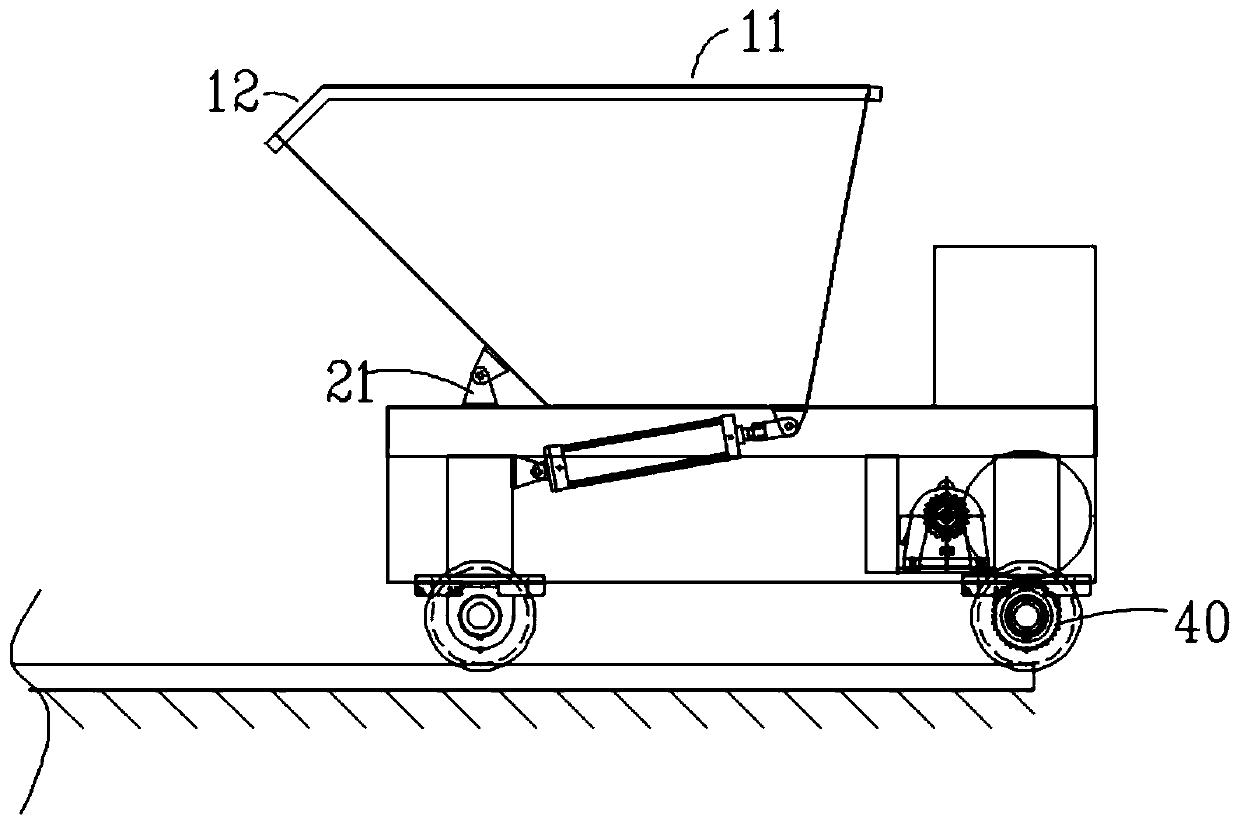 Unloading and weighing transportation vehicle and unloading transportation method