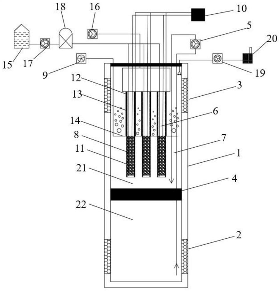 Dislocated electrode bio-electro-Fenton circulating well system