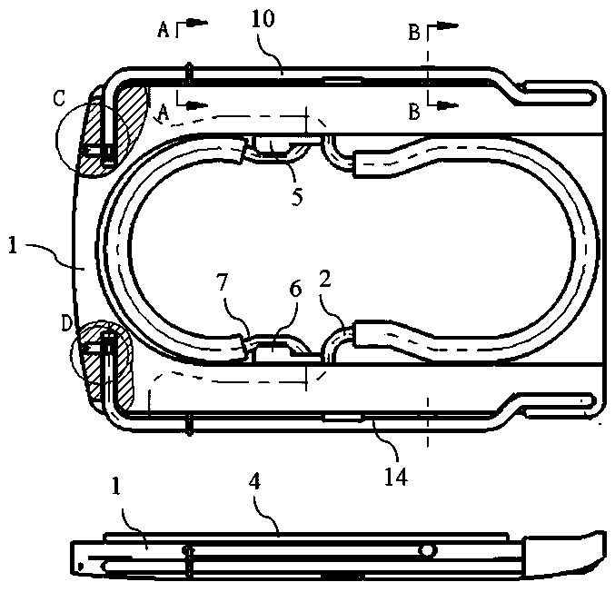 Mobile phone finger frame with bracket, finger frame shell and finger frame mobile phone