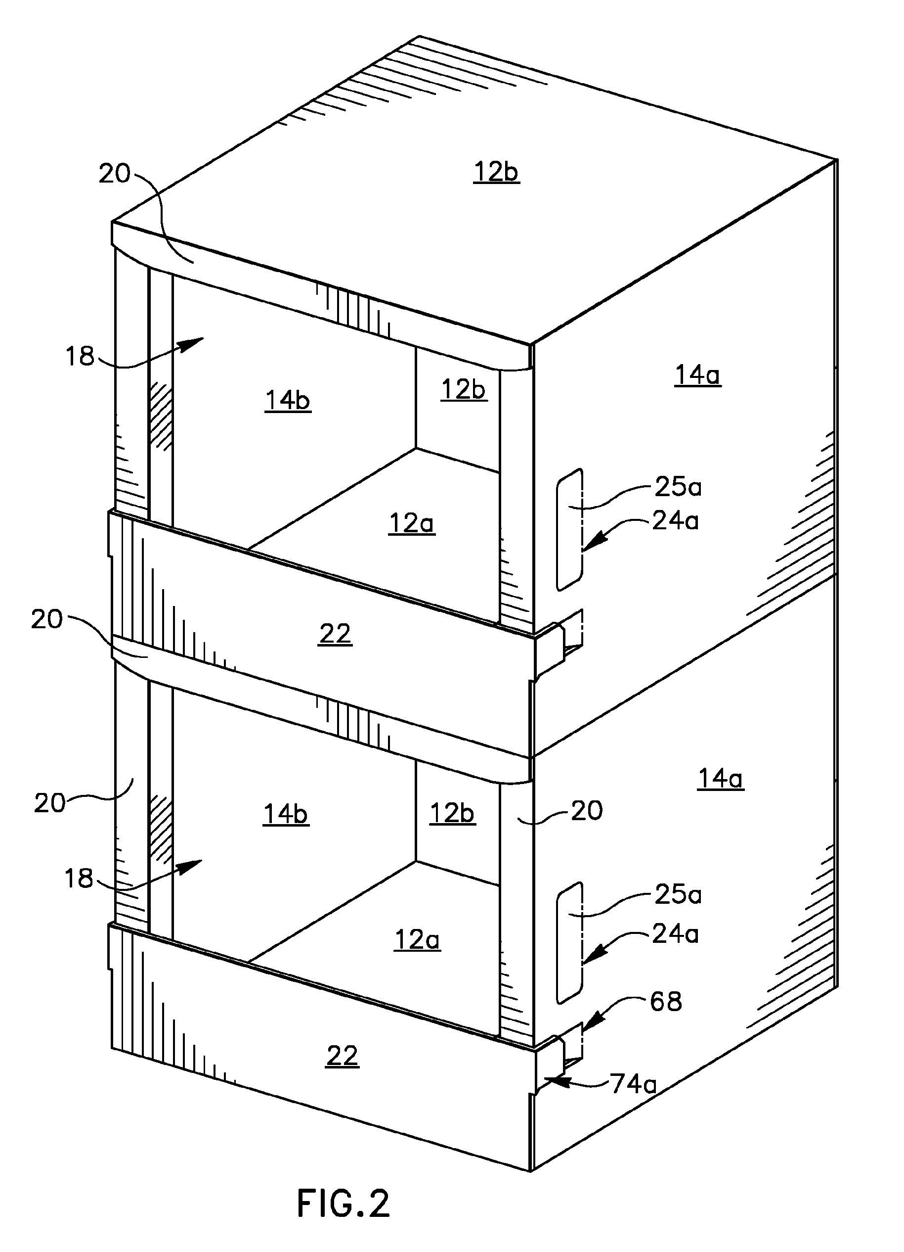 Frame face display and shipping container