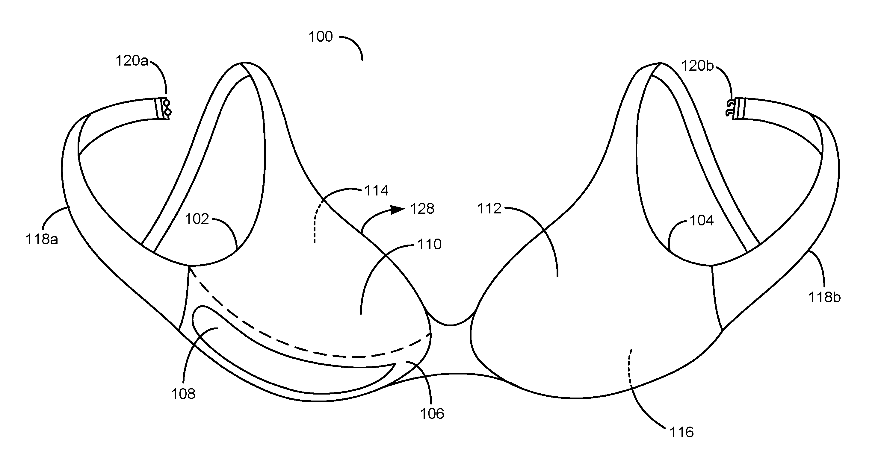Bra and/or bra pad for providing the appearance of symmetry to asymmetrical breasts