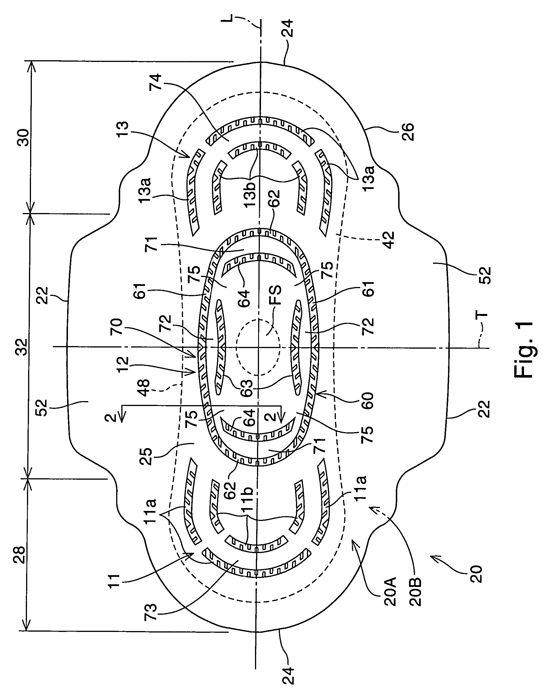 Absorbent article having traverse reinforcing element