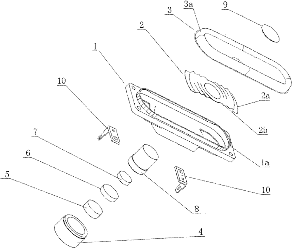 Thin type speaker with wavy positioning support chip