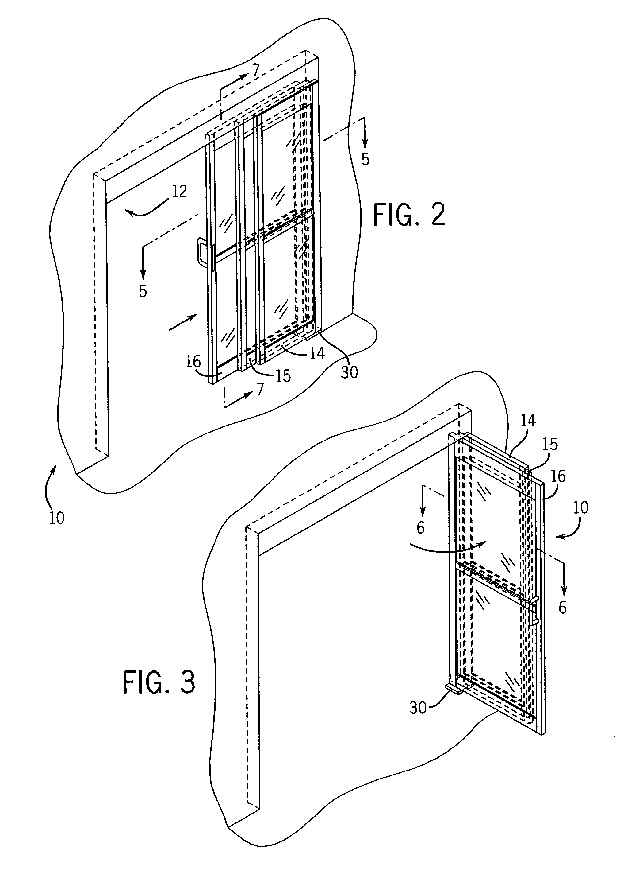 Slidable door assemblies with automatic pivot latching