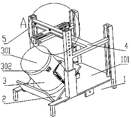 A device for opening the sealing cover of a material barrel