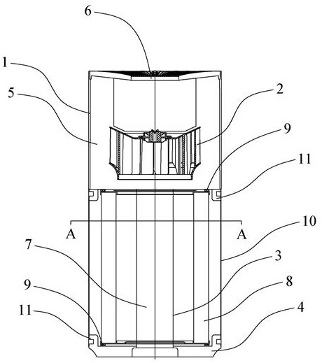Air purifier with external filter element