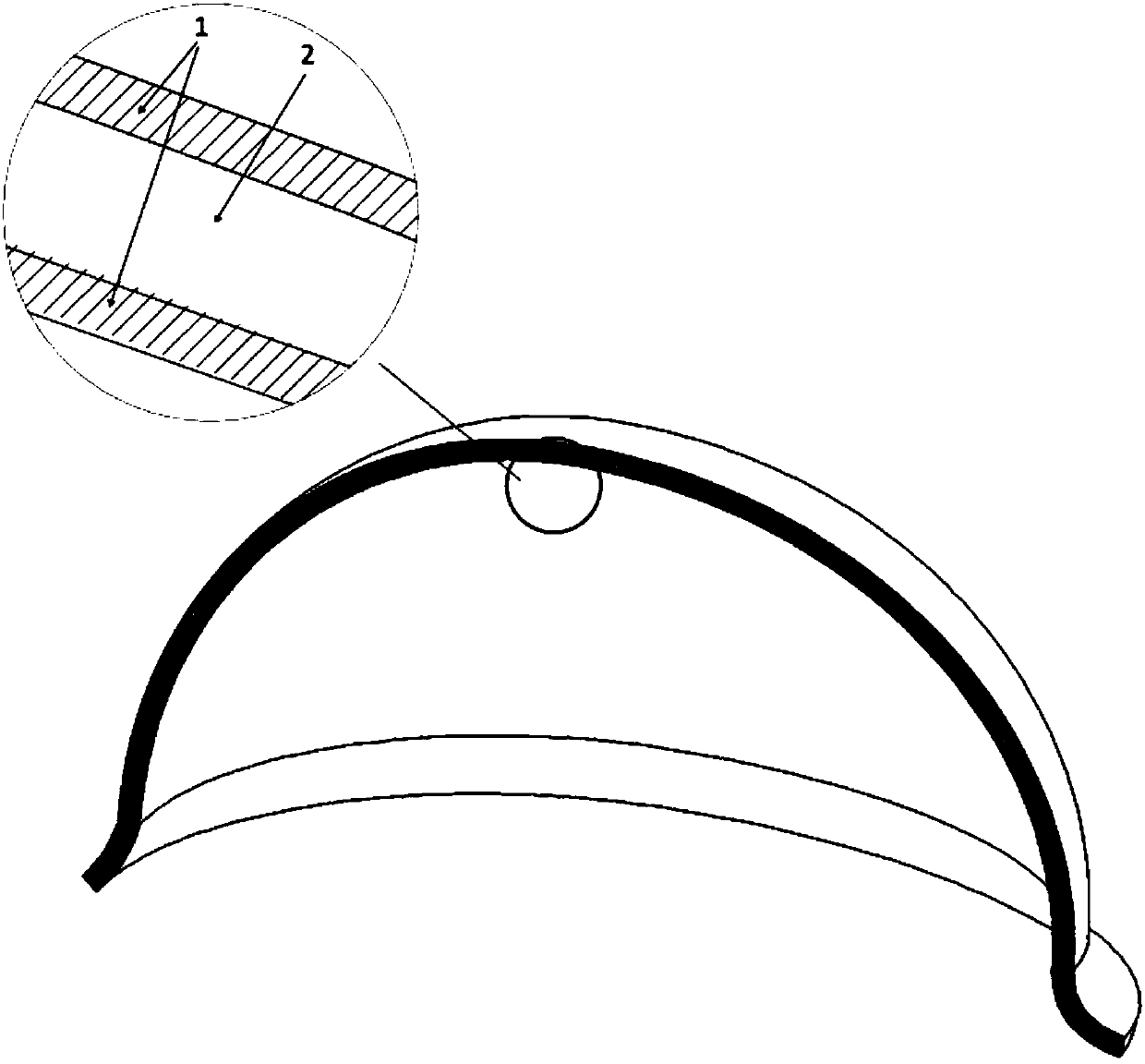 Electrical safety helmet structure and preparation method