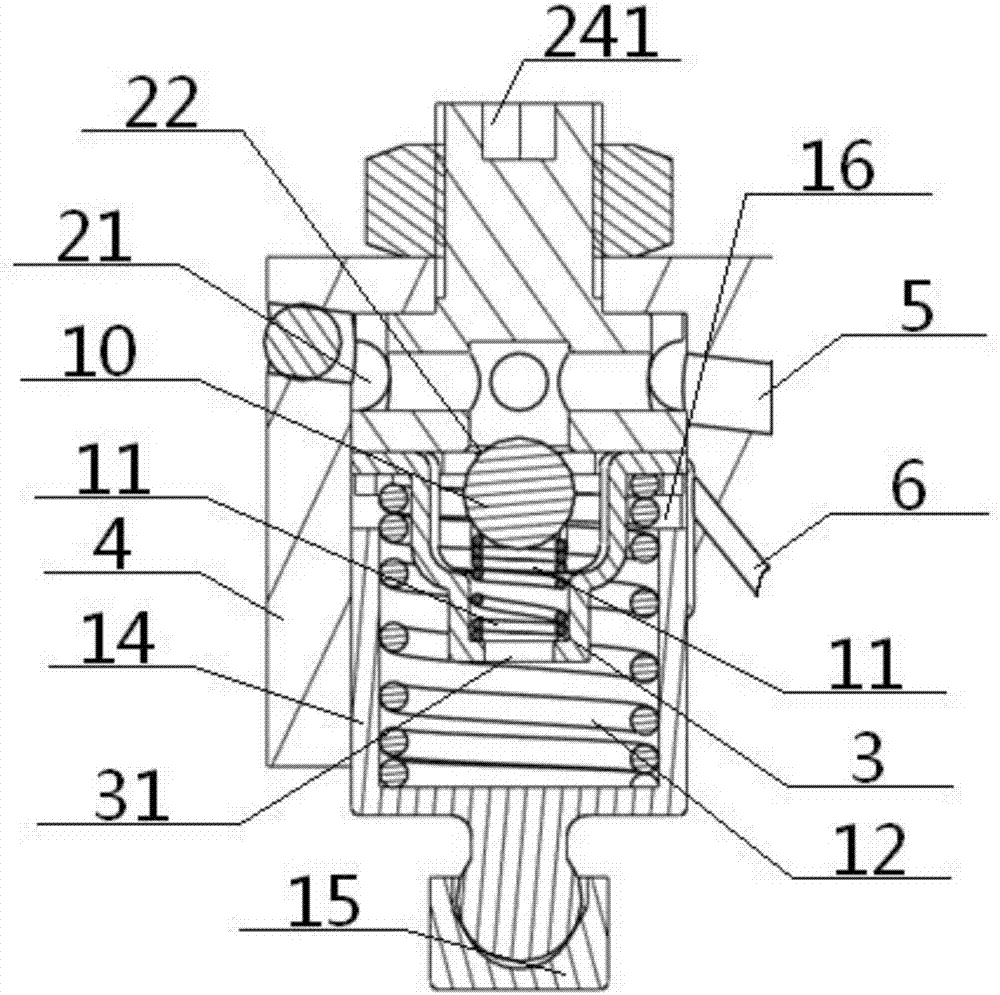 Braking execution mechanism used for engine braking oil way and using method of braking execution mechanism